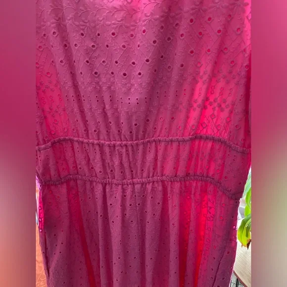 NWT City Studio Junior’s Cotton Embroidered Eyelet Midi Dress - Picture 9 of 12